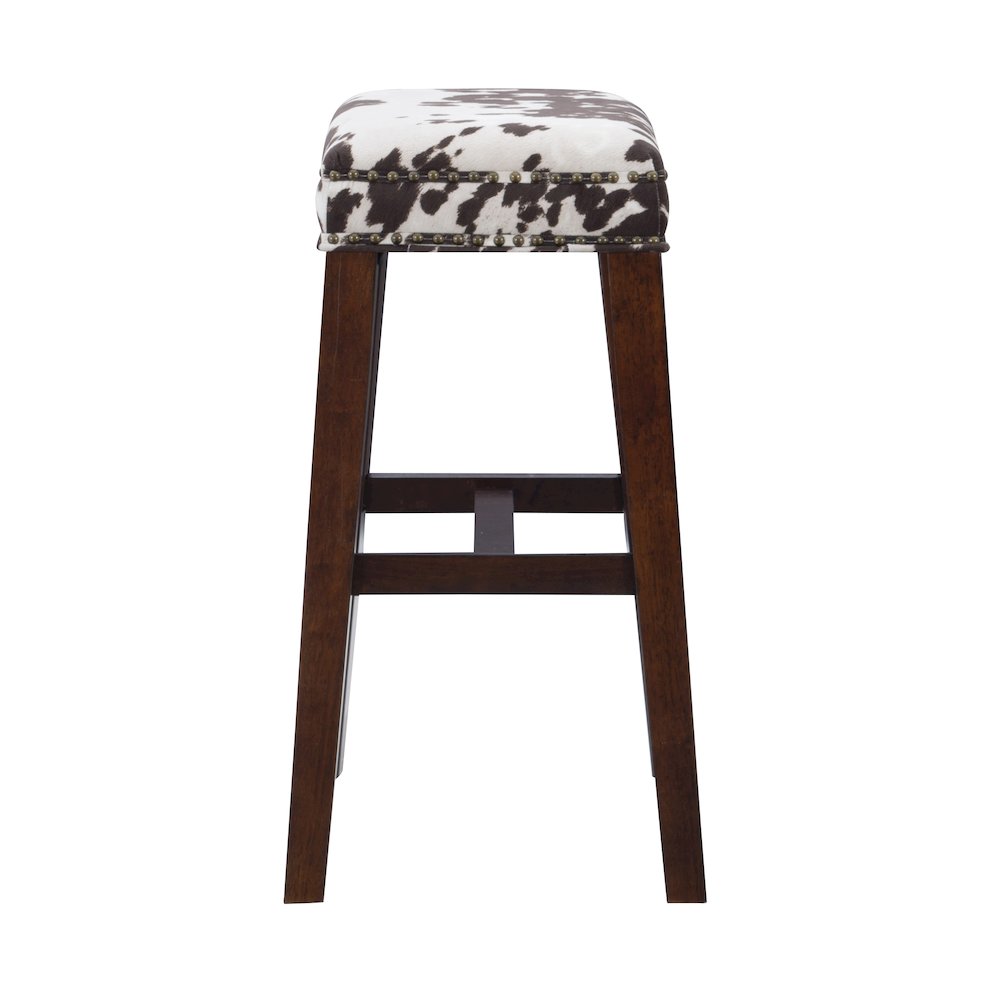 Walt Brown Cow Print Bar Stool. Picture 6