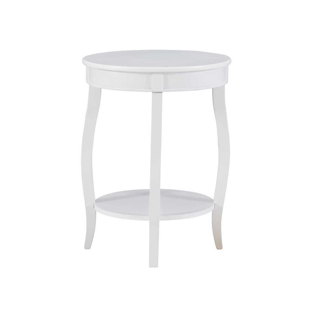 White Round Table with Shelf. Picture 6