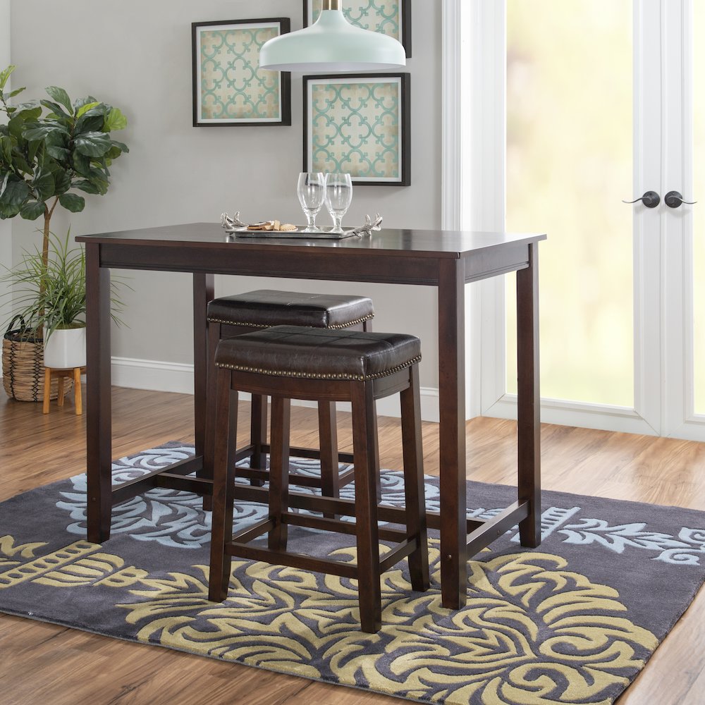 Claridge 3Pc Counter Set Brown. Picture 3