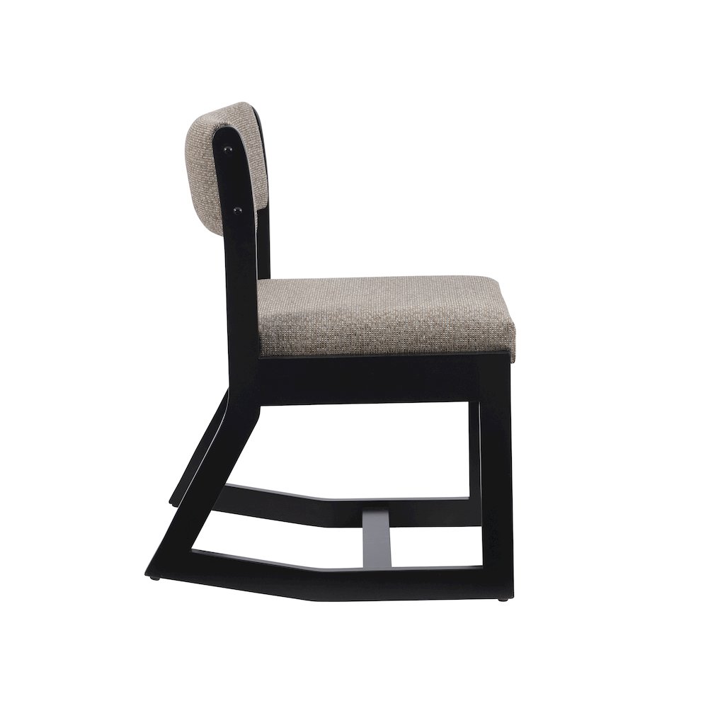 Callum 2 Position Sled Base Chair Black Stone. Picture 5