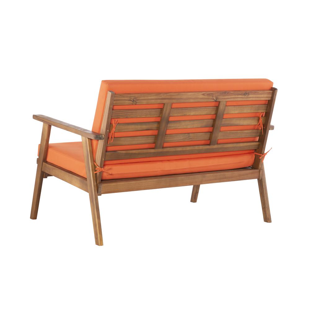 Cole Outdoor Chat Set, Orange and Brown. Picture 8