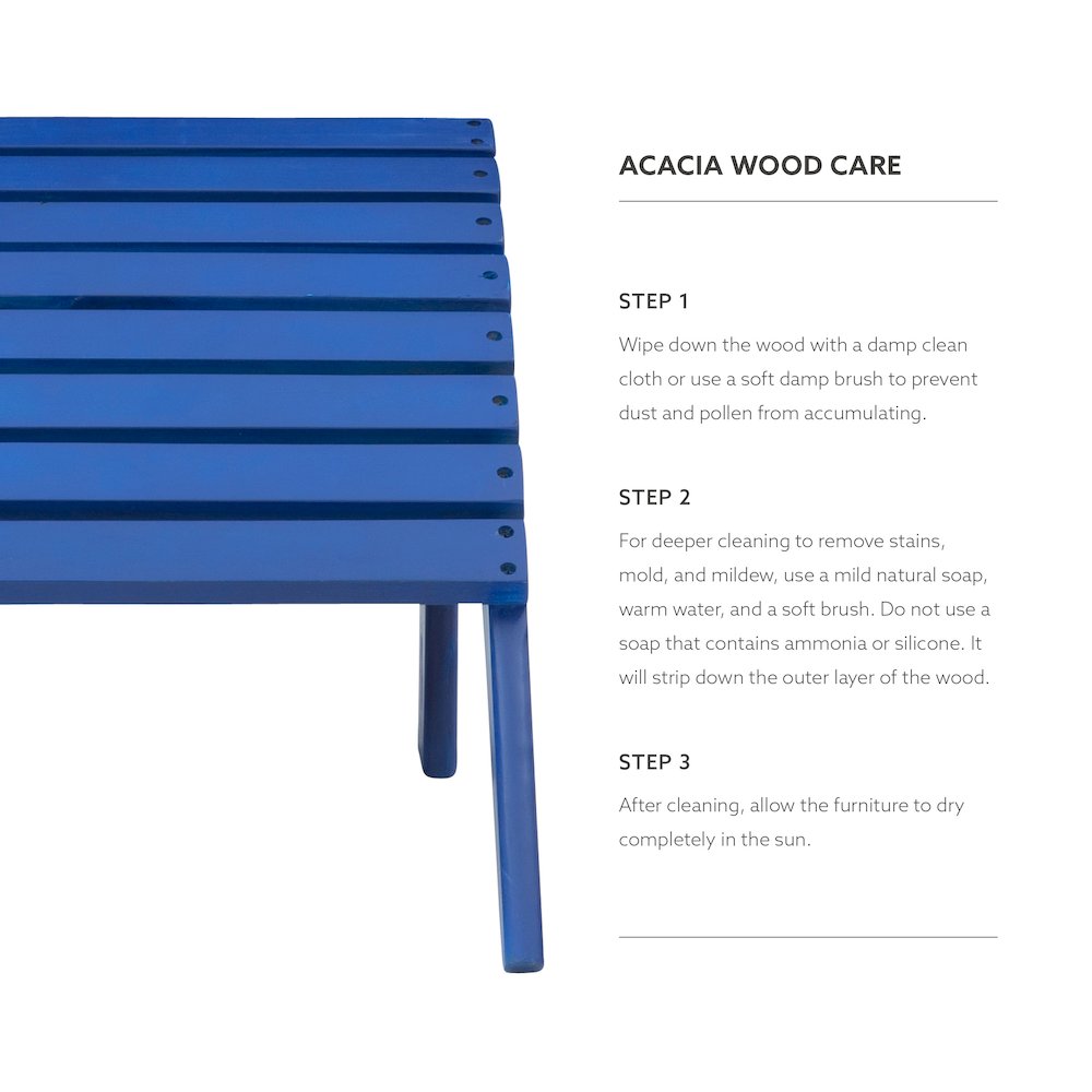 Adirondack Ottoman Blue. Picture 9