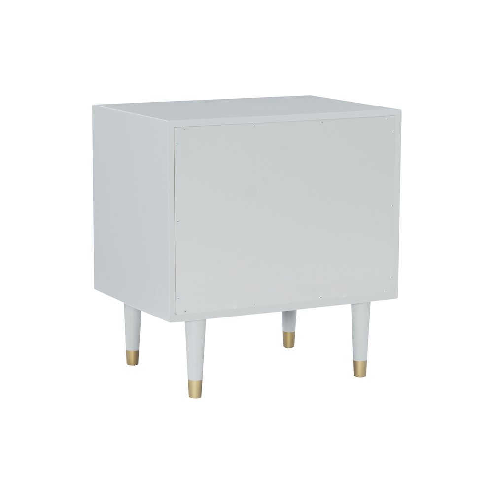 Two Drawer Geo Texture Nightstand Grey. Picture 11