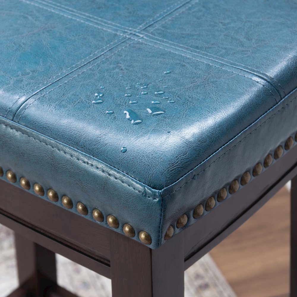 Claridge Blue Barstool. Picture 5
