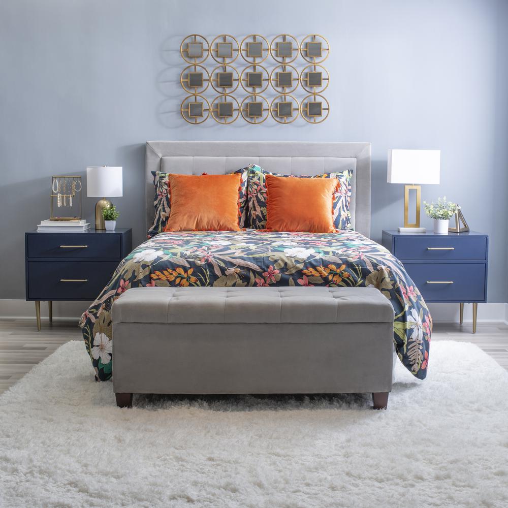 Gloria Two Drawer Night Stand Navy. Picture 13