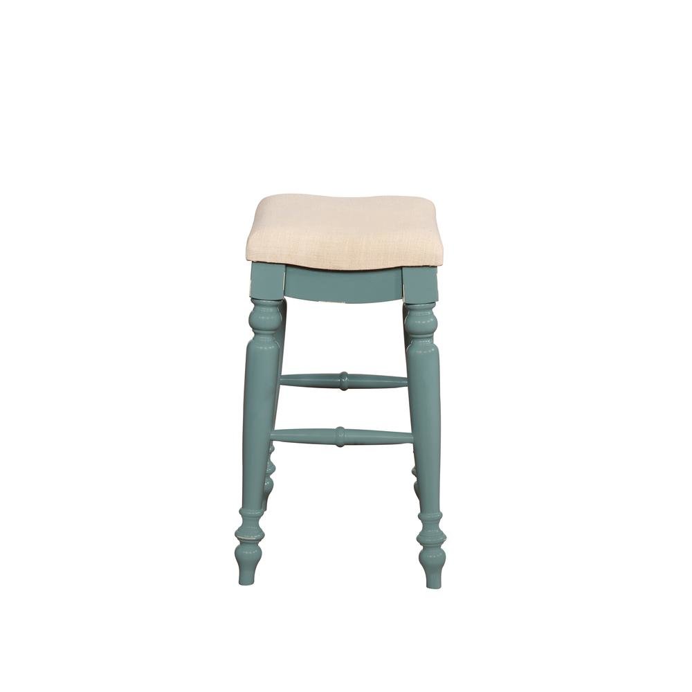 Marino Blue Backless Counter Stool with Solid Wood Frame and Foam Seat. Picture 4