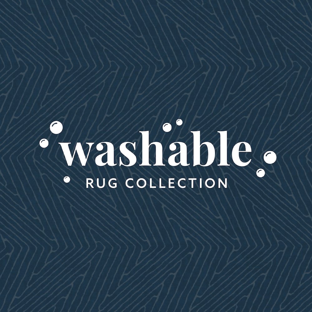 Washable Fuller Blue/Ivory 2x8, Rug. Picture 6