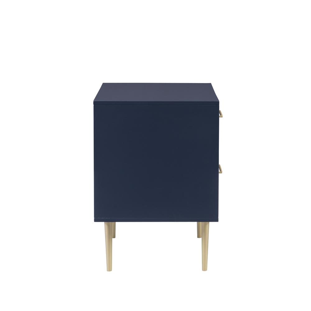 Gloria Two Drawer Night Stand Navy. Picture 3