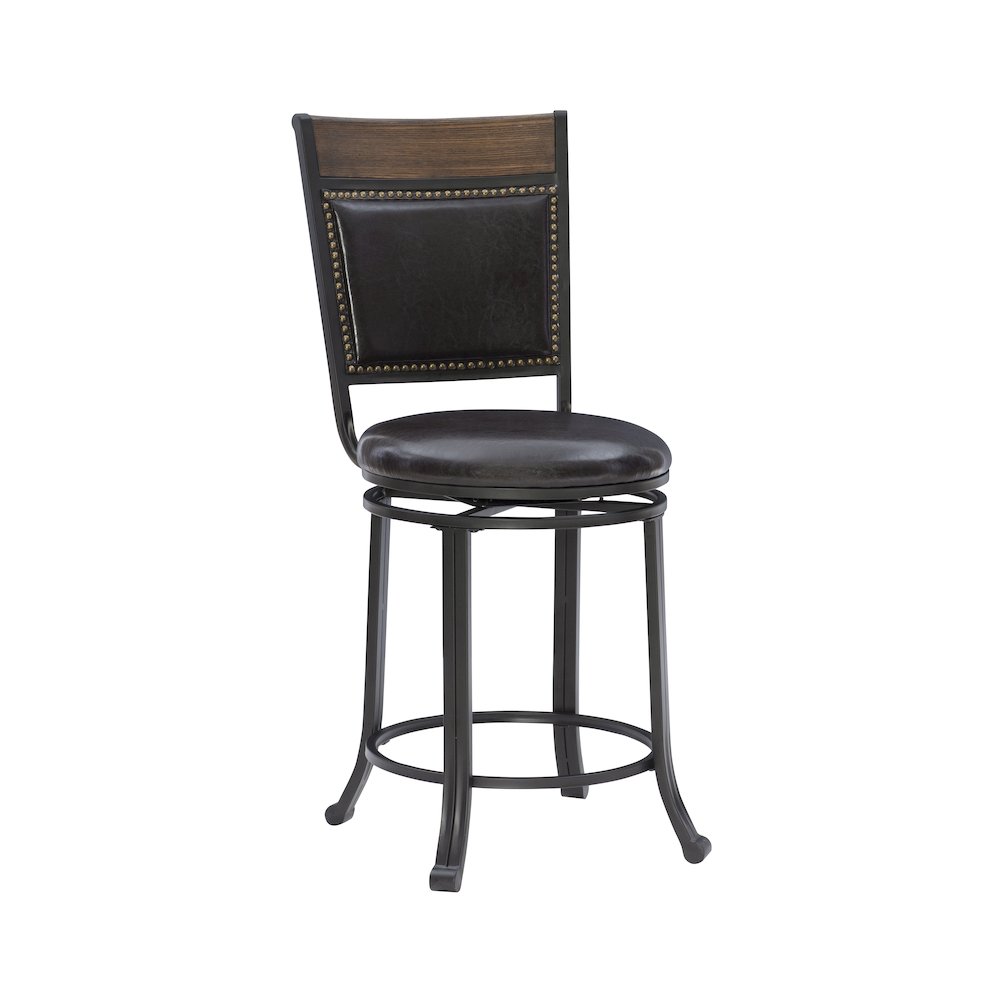 Franklin Swivel 24 inch Counter Stool Brown. Picture 7