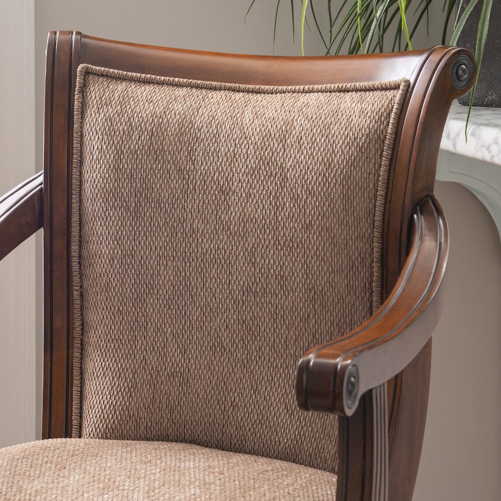Brandon Warm Cherry Swivel Bar Stool. Picture 5