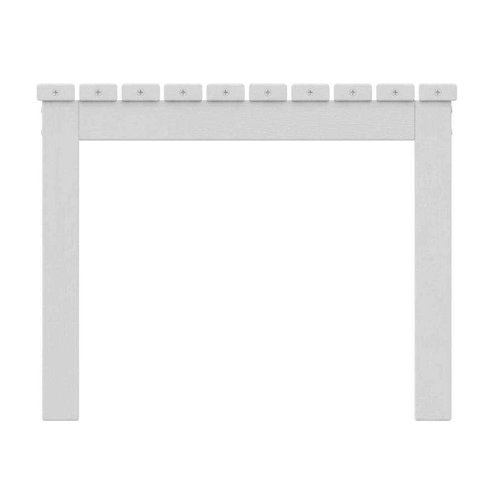 White Outdoor Ottoman With Solid Wood And Acacia Construction For Versatile Use. Picture 4