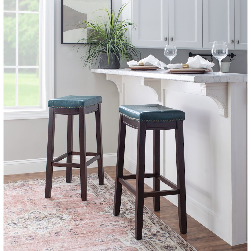 Claridge Blue Barstool. Picture 2