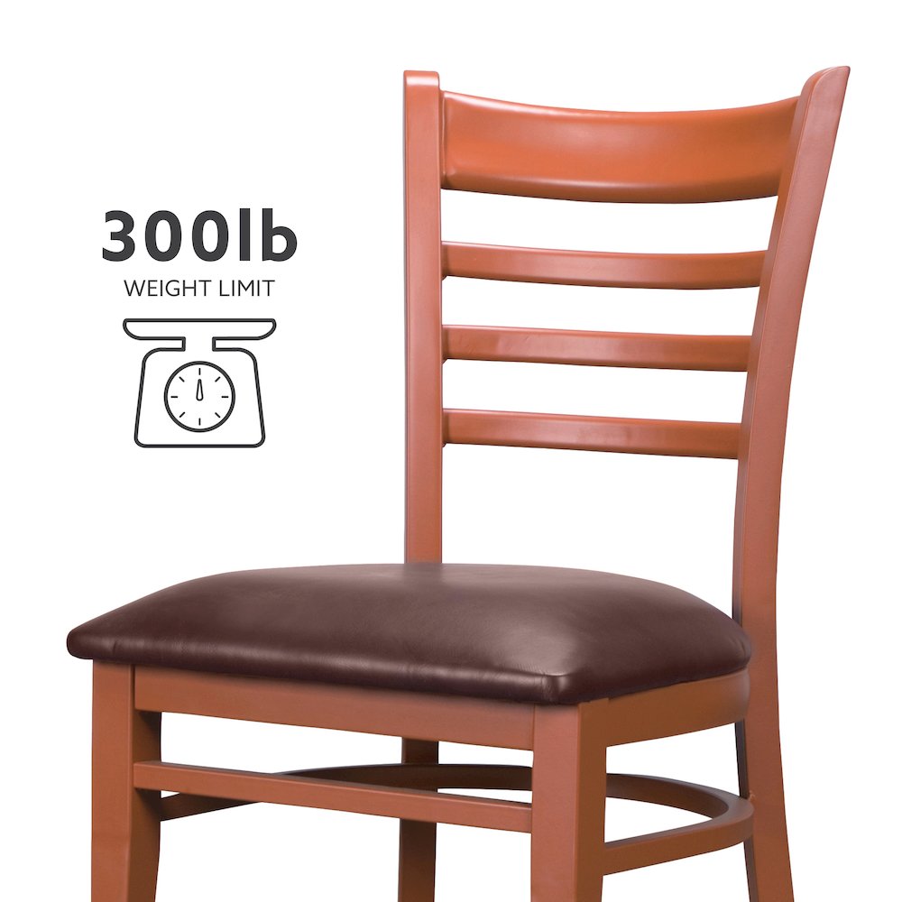 Baxter Metal Side Chair Honey  Burgundy Set Of 2. Picture 15