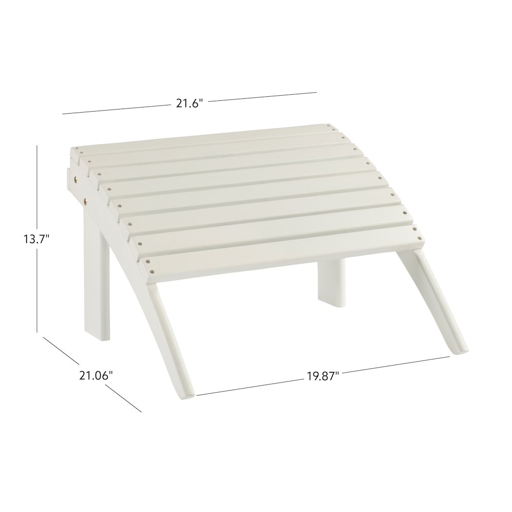 White Adirondack Ottoman. Picture 15