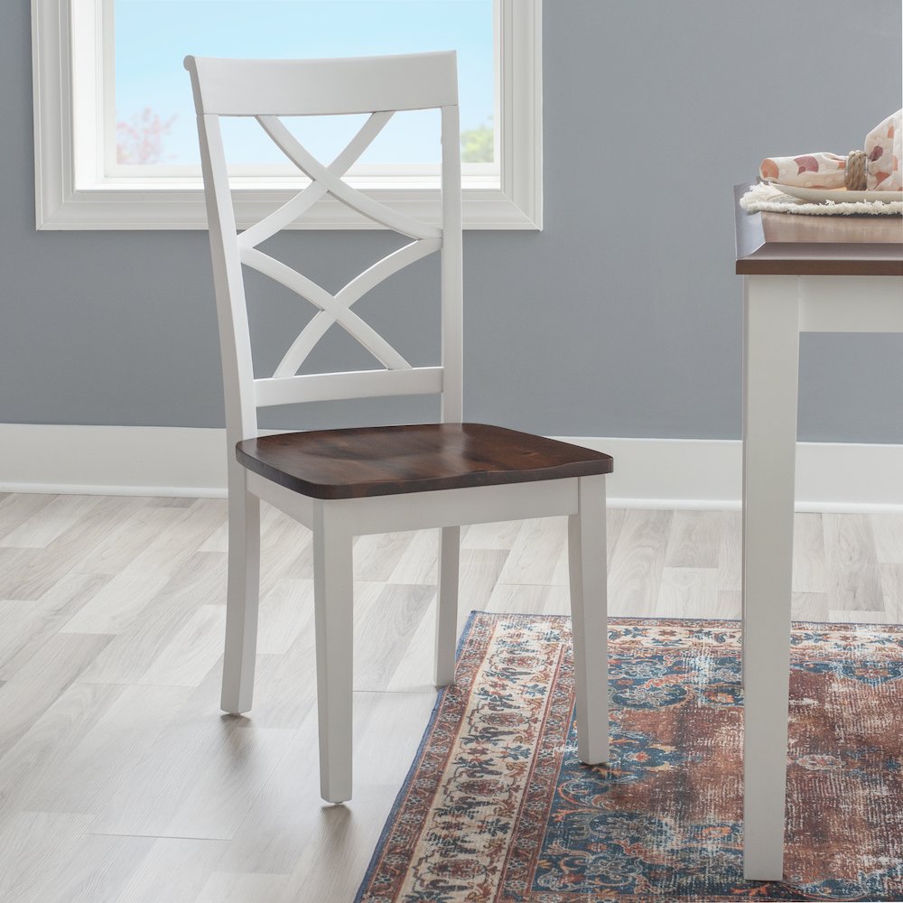 Harrison Cherry and White 5pc Dining Set. Picture 5