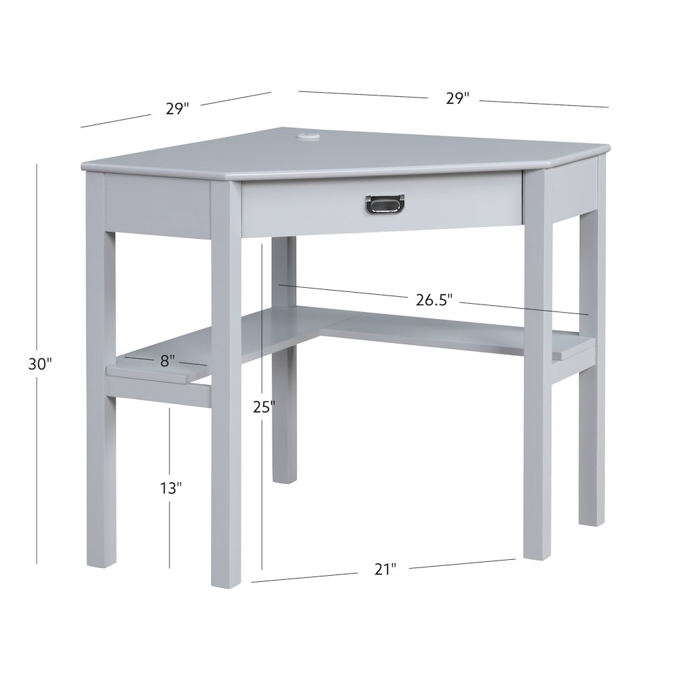 Peggy Corner Desk Gray. Picture 13