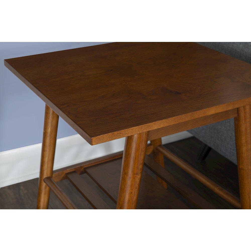 Charlotte Coffee Table With Shelf, Walnut Brown. Picture 3