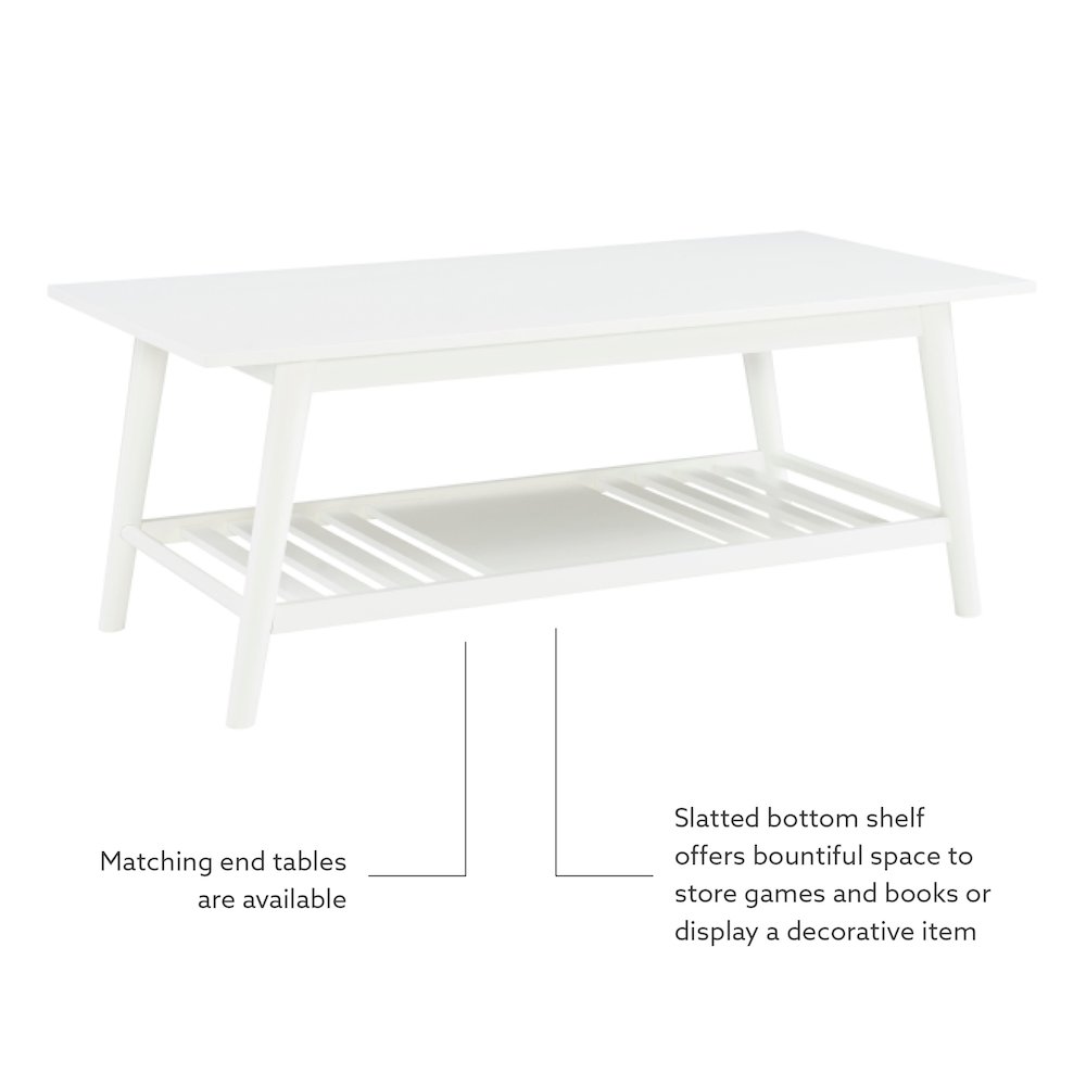 Charlotte Coffee Table White. Picture 11
