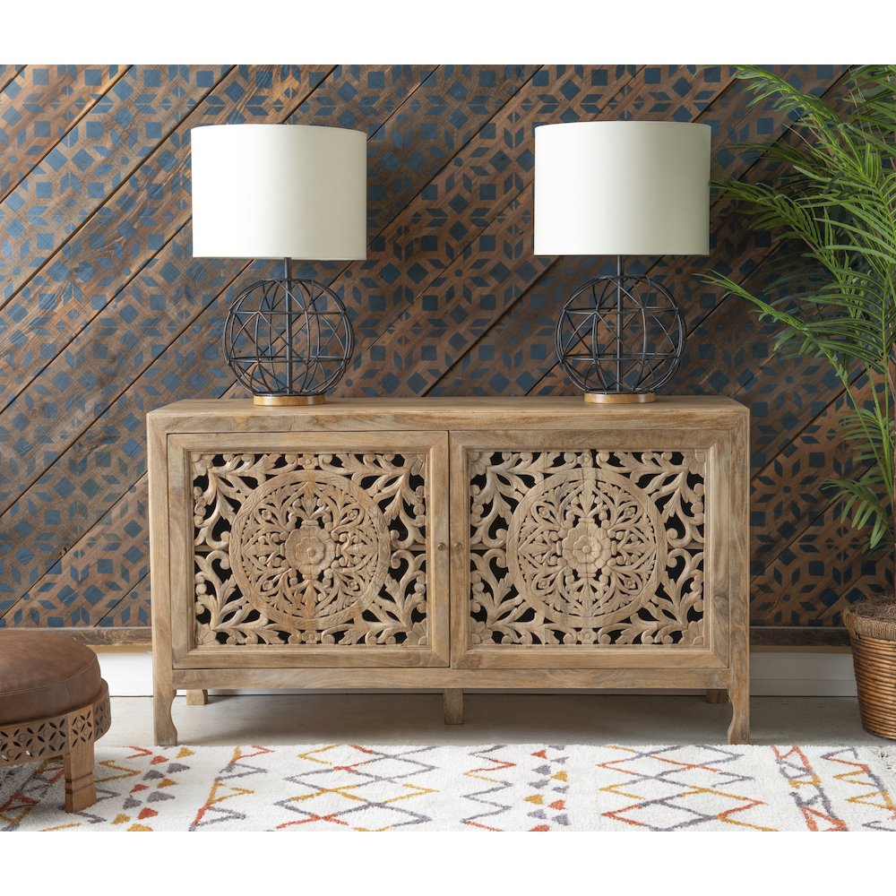 Haven 2 Door Cabinet Natural. Picture 3