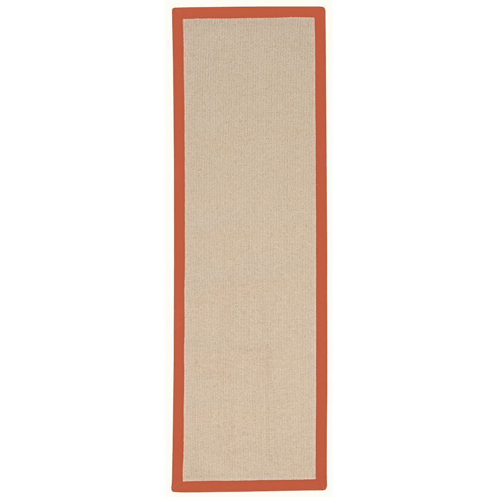 Athena Natural & Burnt Orange 2.6x8, Rug. Picture 1