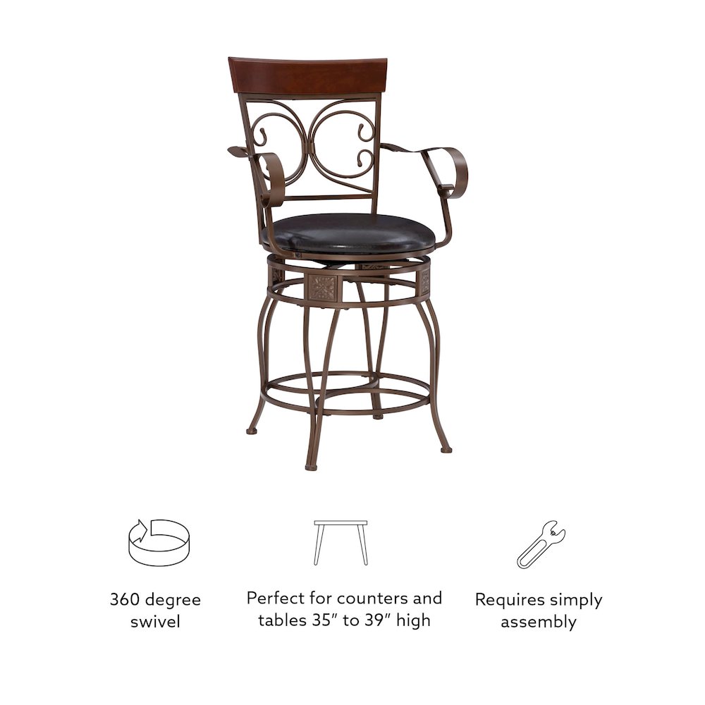 Beeson Big And Tall Counter Stool Arm. Picture 13