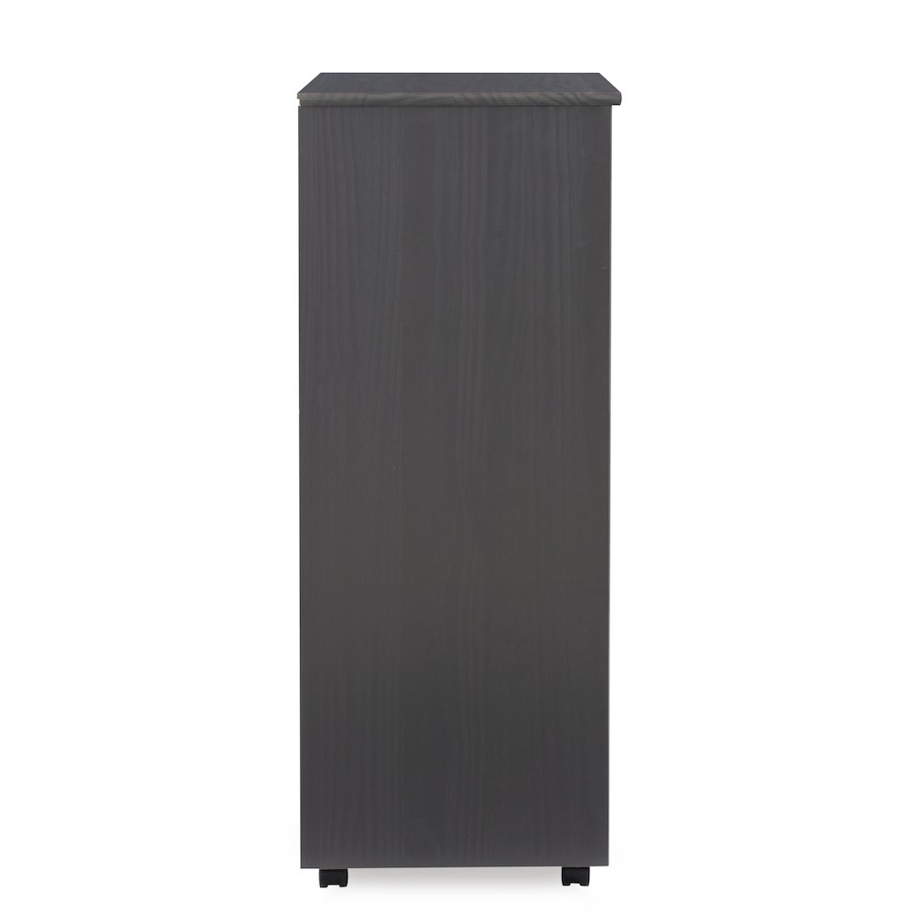 Cary Eight Drawer Rolling Storage Cart, Grey. Picture 7