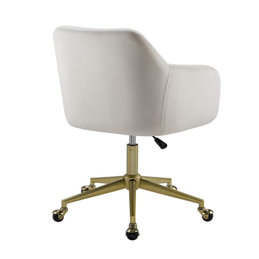 Imogen Quilted Office Chair Off White. Picture 6