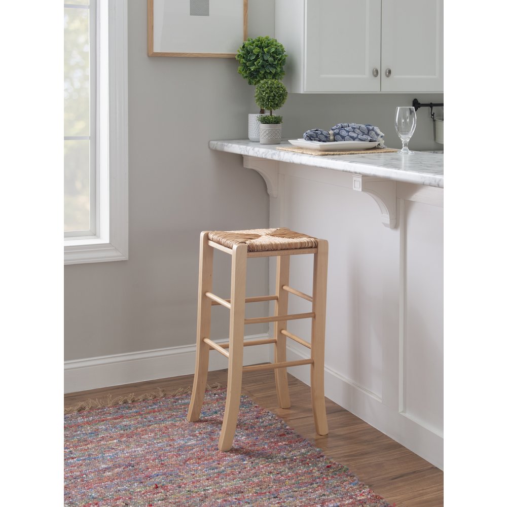 Gianna Backless Barstool Natural Set Of 2. Picture 4