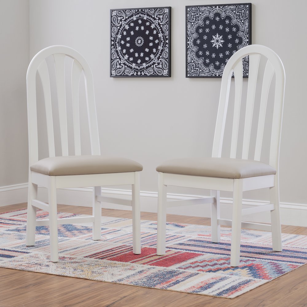 Jesper White Chair Uph Seat. Picture 5