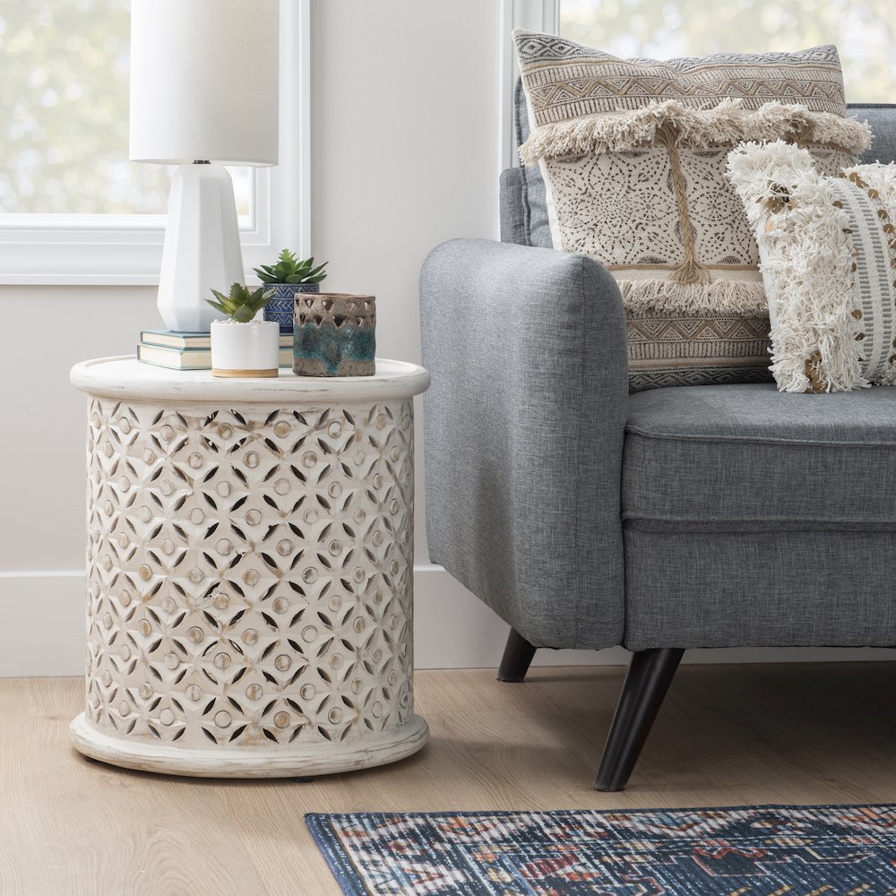 Inora Side Table White. Picture 1
