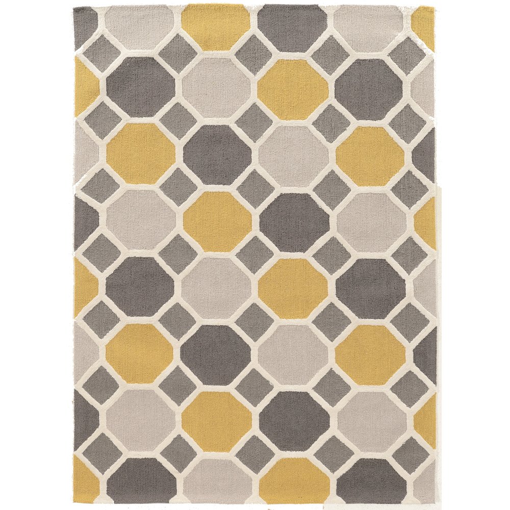 Trio Ceramic Grey & Gold 5x7, Rug. Picture 2