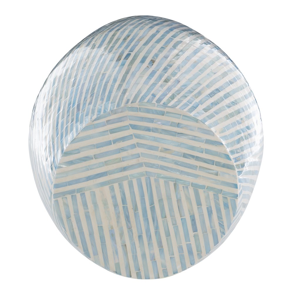 Prianna Mosaic Capiz  Drum Table. Picture 4