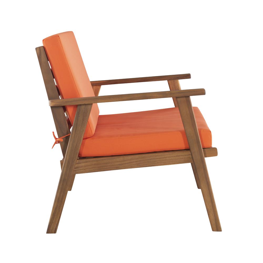Cole Outdoor Chat Set, Orange and Brown. Picture 7