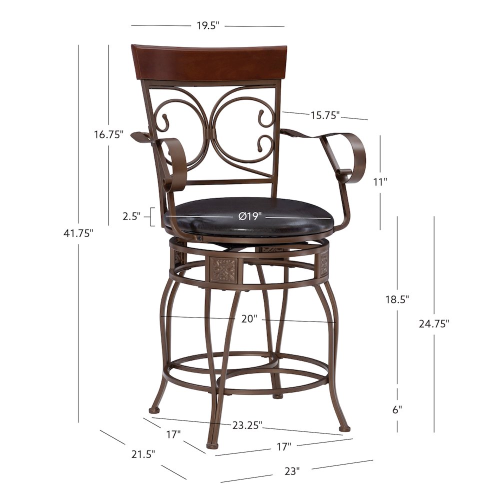 Beeson Big And Tall Counter Stool Arm. Picture 15