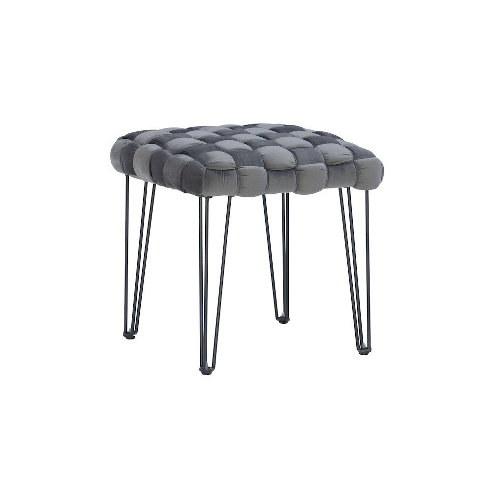 Shadbury Square Stool Grey. Picture 5