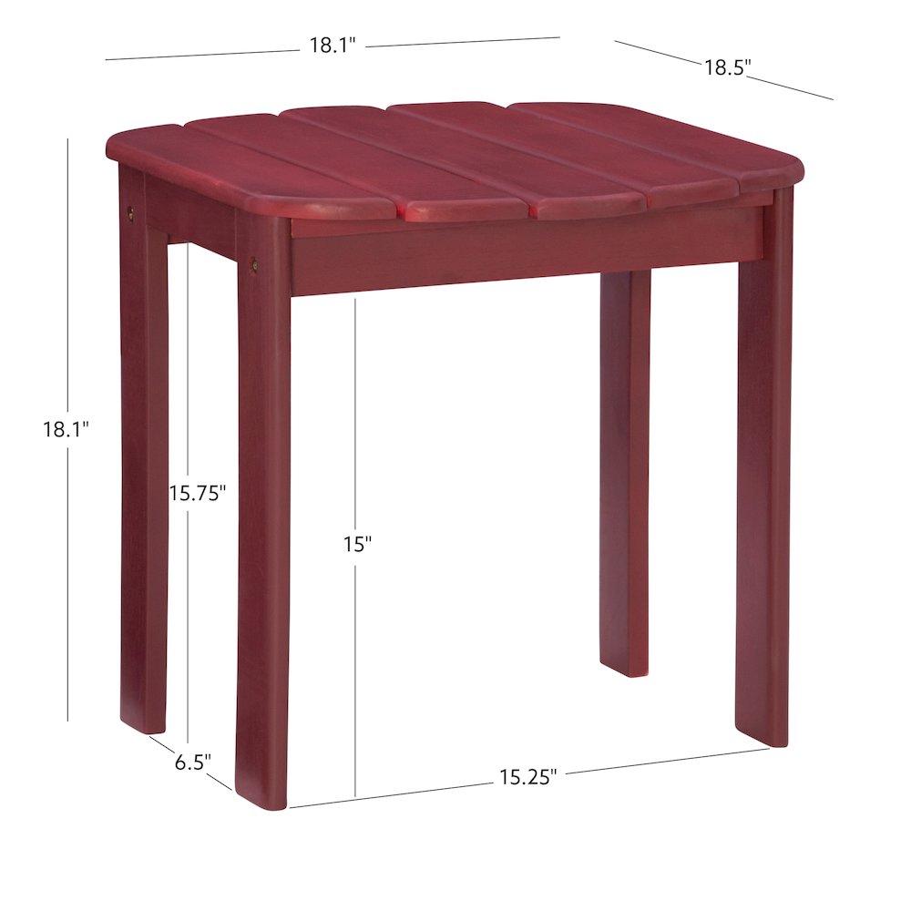 Red Adirondack End Table. Picture 14