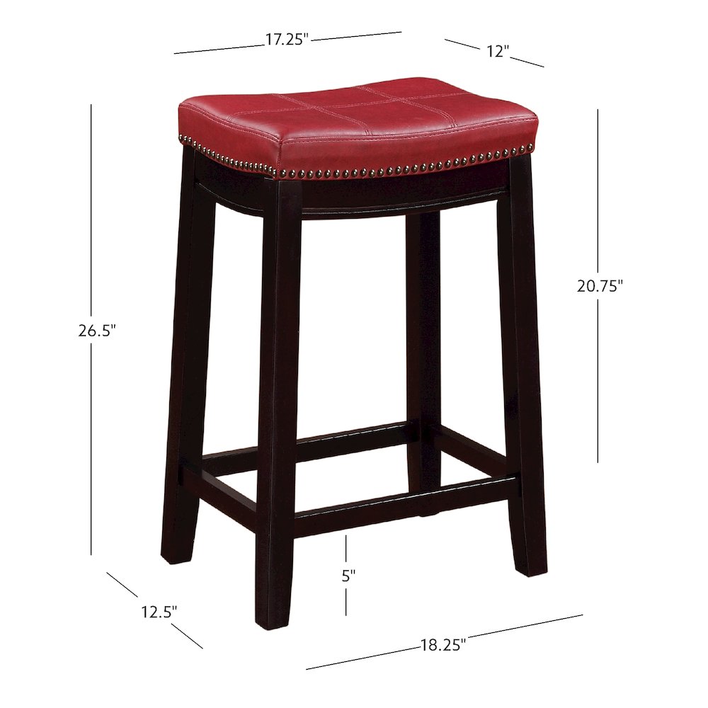 Claridge Red Counter Stool. Picture 14