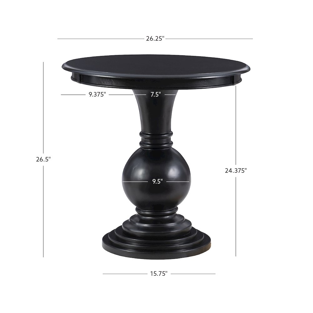 Adeline Round Accent Table Black. Picture 13