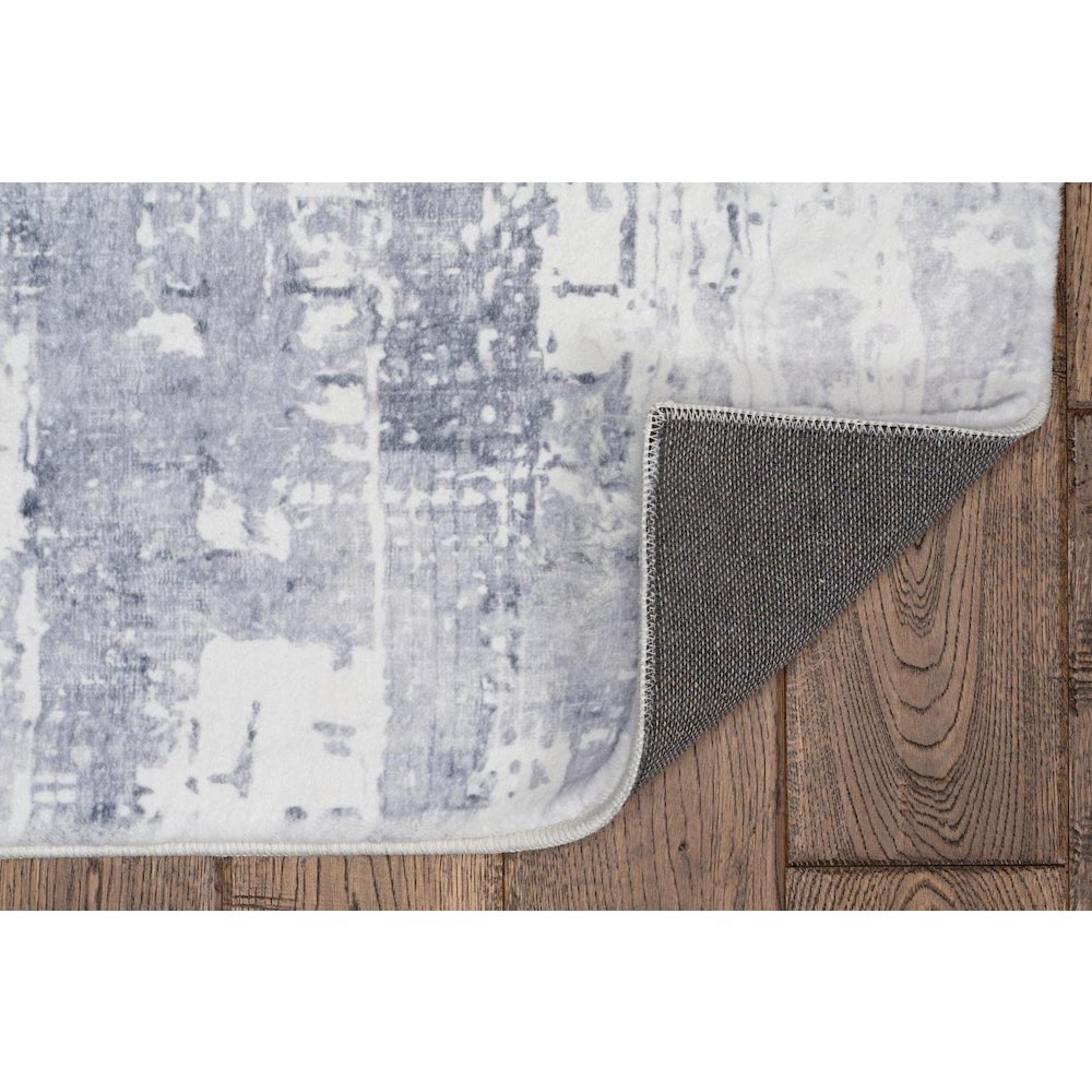Motif Printed Faux Rabbit Domo Ivory Grey 8x10, Rug. Picture 4