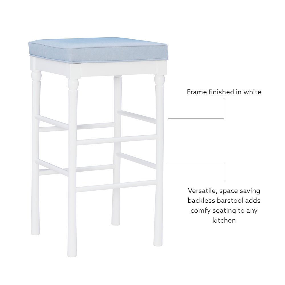 Dehart Barstool White Set Of 2. Picture 9