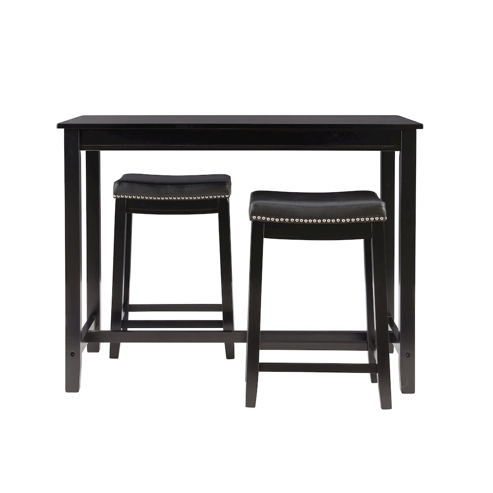 Claridge 3Pc Counter Set Black. Picture 2