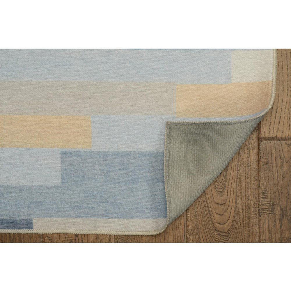 Outdoor Washable Miami Ivory & Blue 7' X 9', Rug. Picture 6
