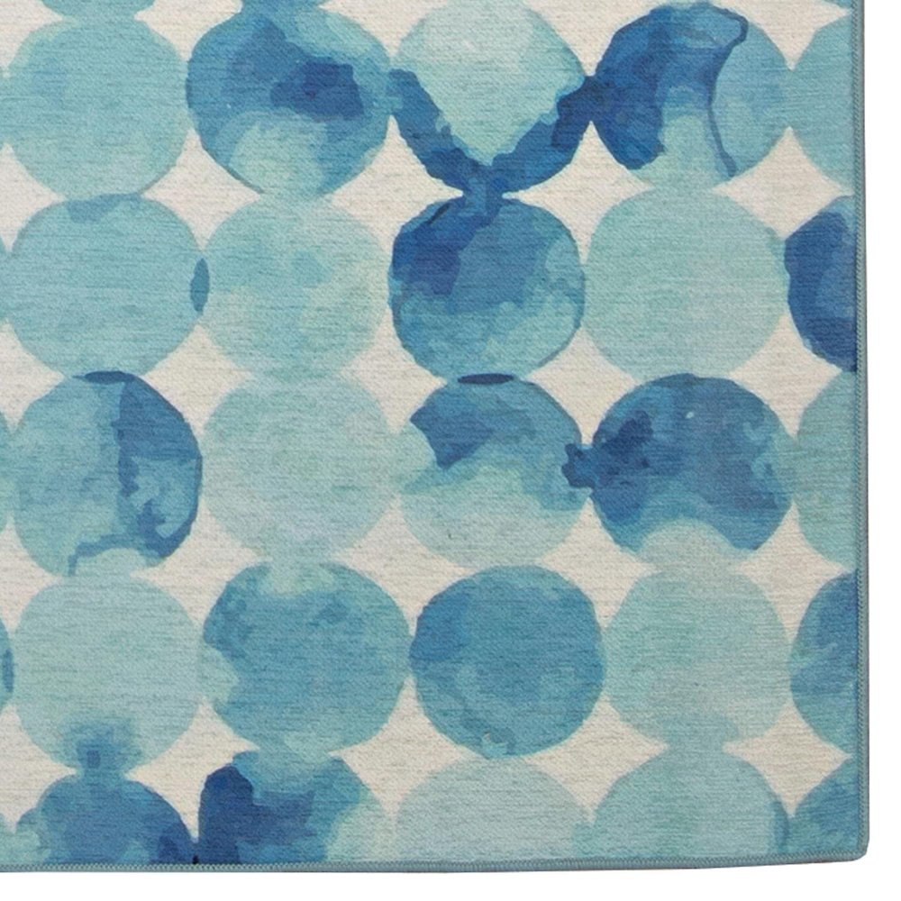 Outdoor Washable Lakeland Blue & Ivory 2' X 3', Rug. Picture 5