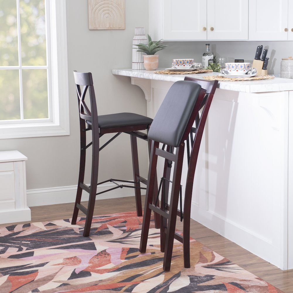 Triena 30 In X Back Folding Bar Stool. Picture 4
