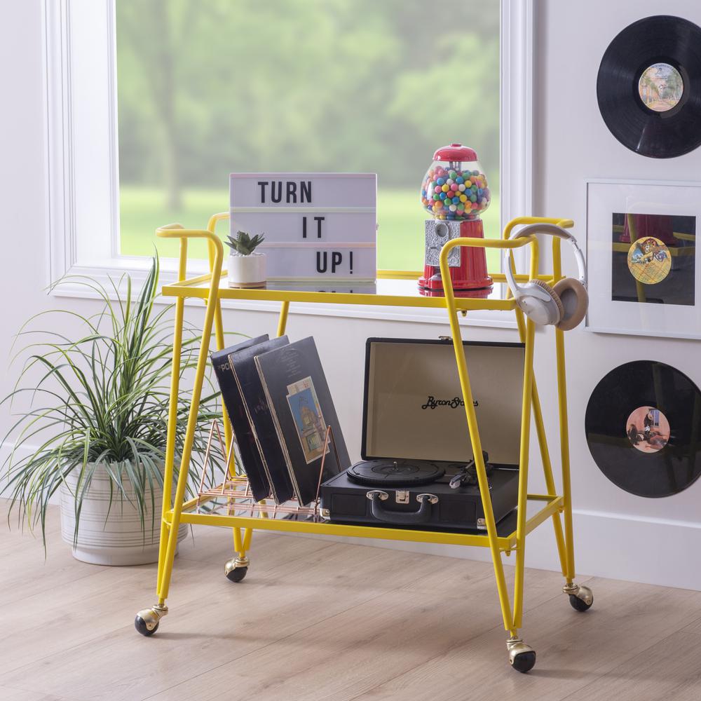 Yellow Mid-Century Bar Cart. Picture 6