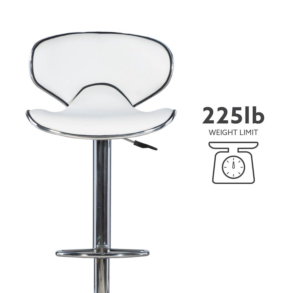 White Adjustable Barstool. Picture 16