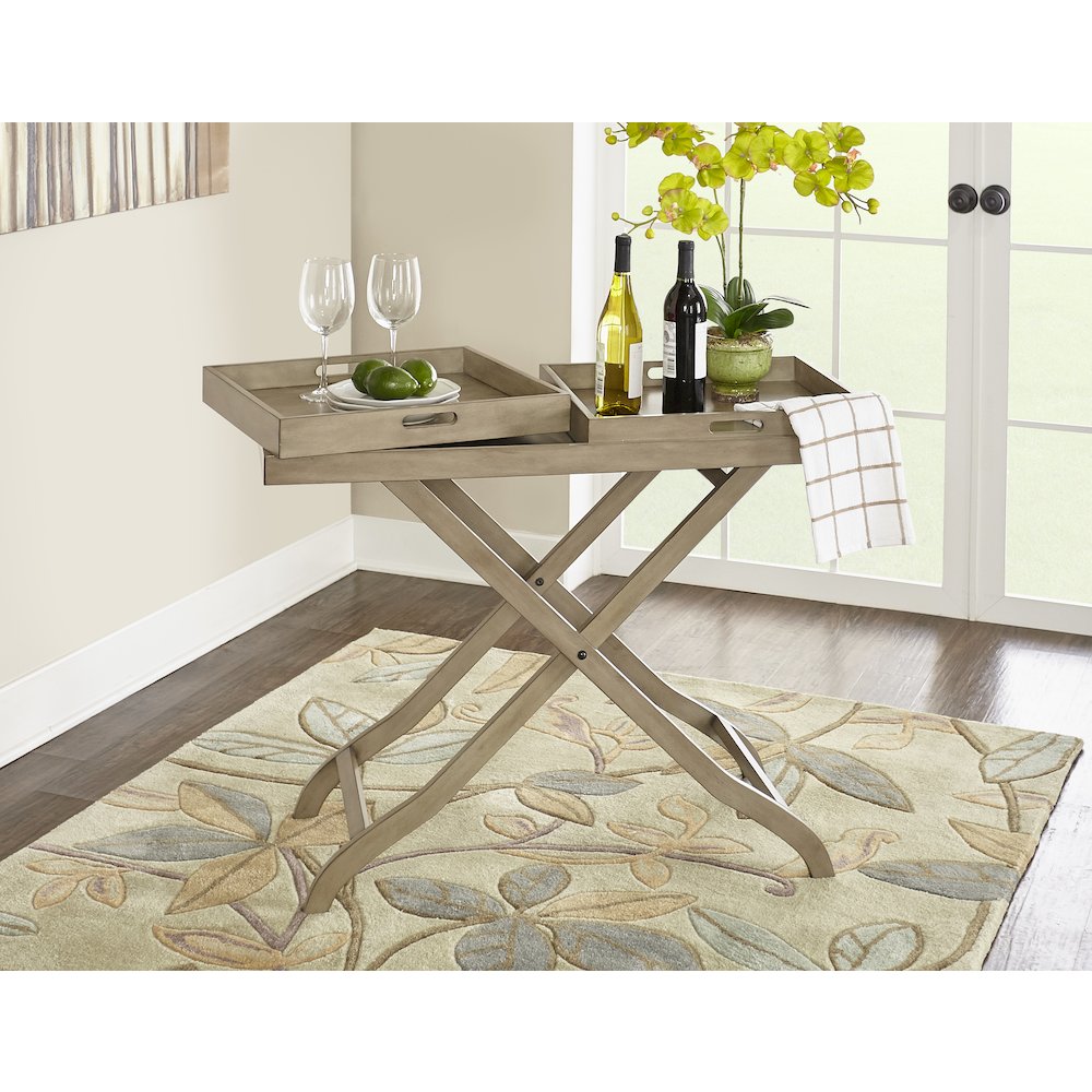 Trio Floating Beige & Blue 5x7, Rug. Picture 1