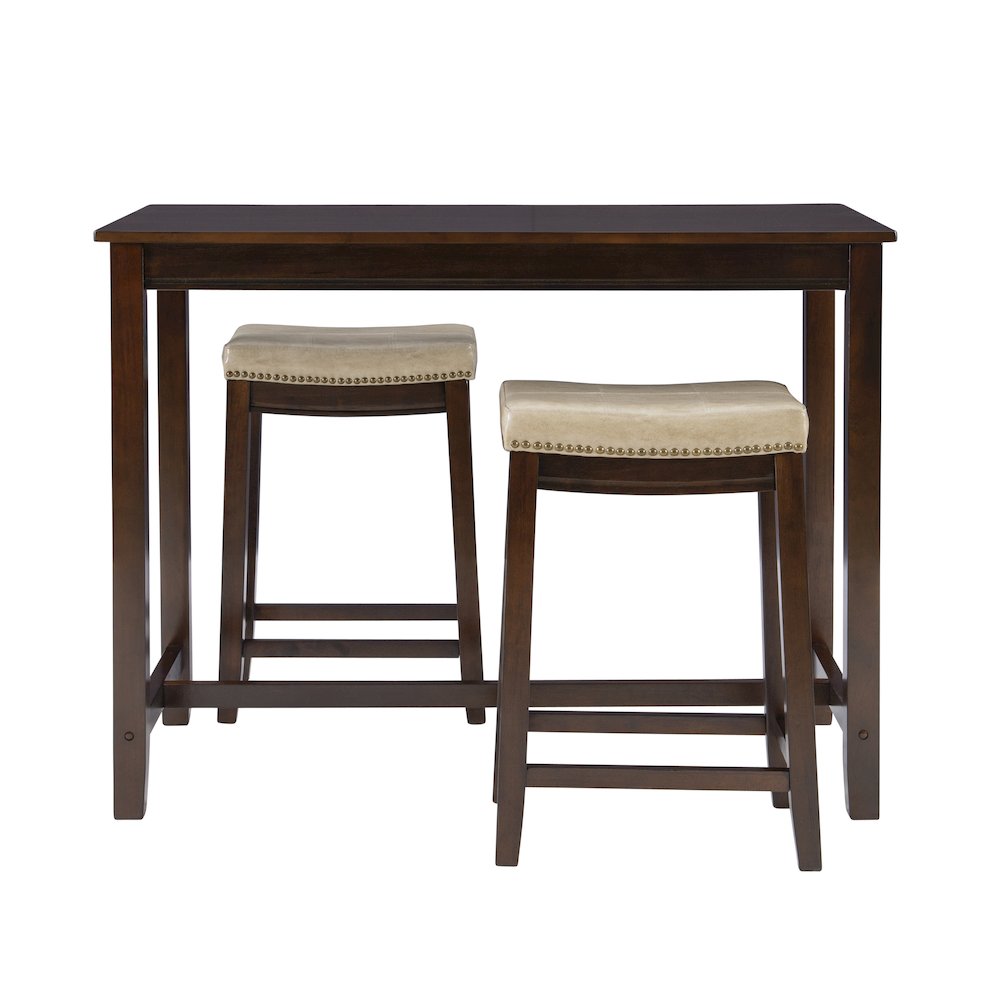 Claridge 3Pc Counter Set Brown Beige. Picture 2