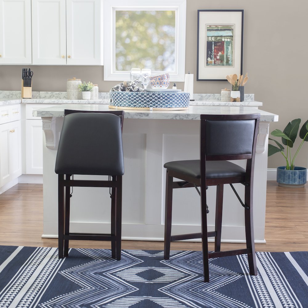 Triena 24 In Pad Back Folding Counter Stool. Picture 4