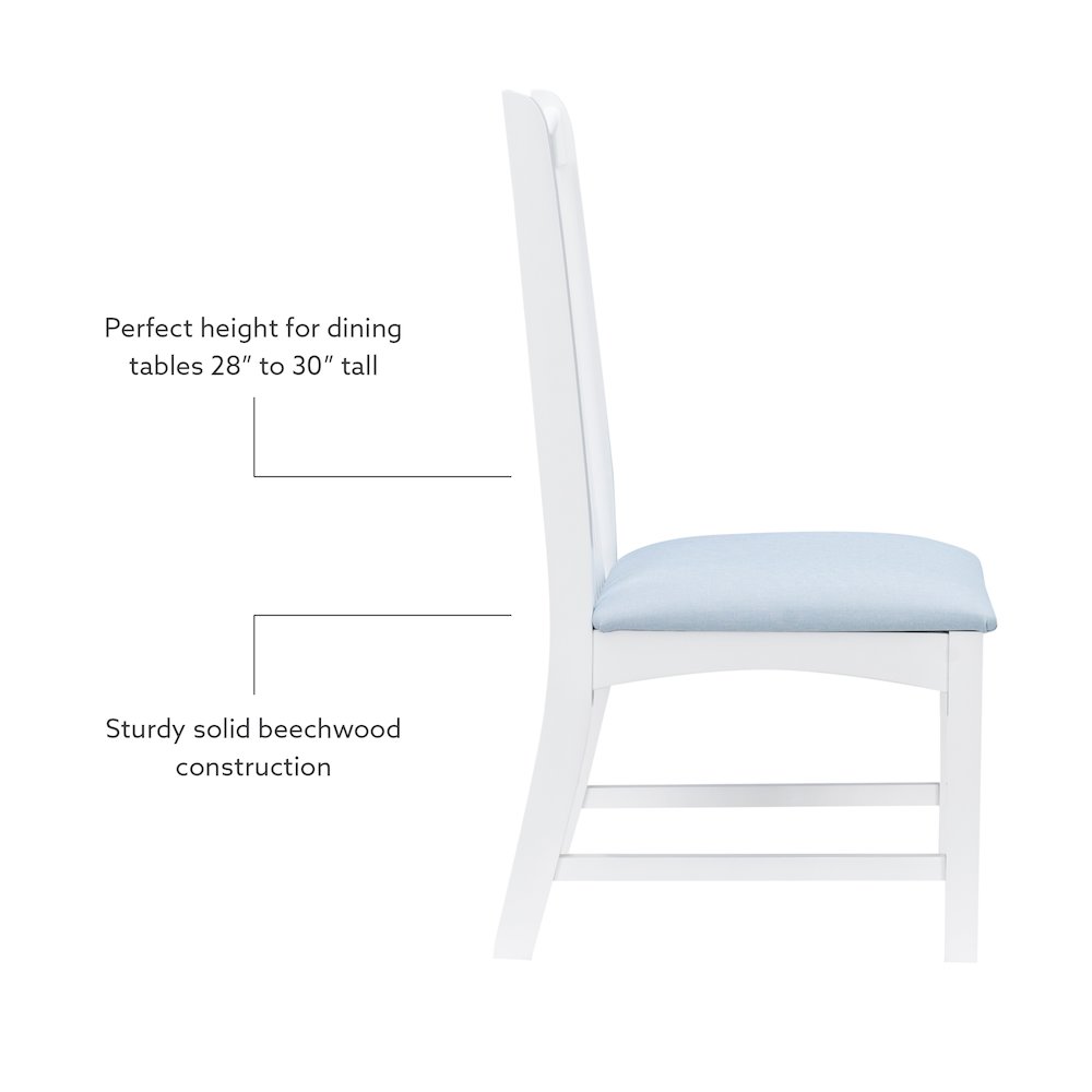Bonnie Upholstered  Side Chair White Set Of 2. Picture 11